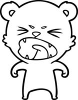 angry cartoon bear vector