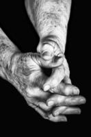 Senior woman hands photo