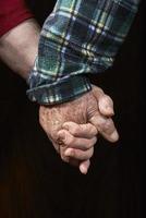 Old hands couple photo