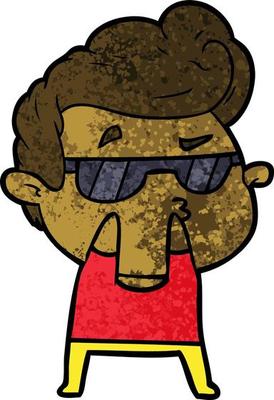 cartoon cool guy
