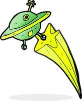 cartoon flying saucer vector