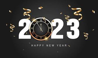 2023 Happy New Year Background Design. Greeting Card, Banner, Poster. Vector Illustration.