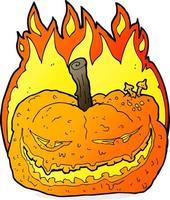 calabaza de halloween de dibujos animados vector