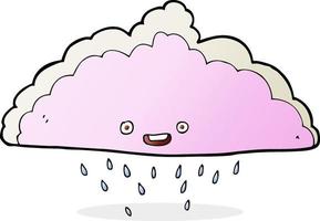 nube de lluvia de dibujos animados vector