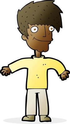 cartoon happy man