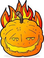 calabaza de halloween de dibujos animados vector