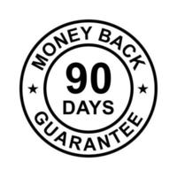 90 days money back guarantee icon vector for graphic design, logo, website, social media, mobile app, UI illustration