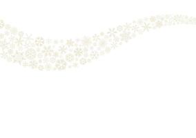 wave of snowflakes seamless have blank space on white background. Winter holidays theme, Christmas and New Year template. vector