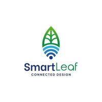 Creative Leaf Signal Logo Template Vector