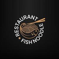 Premium fish bowl vector logo design template