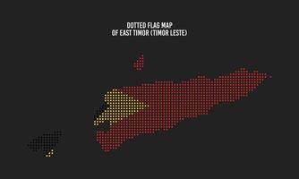 mapa punteado de la bandera de timor leste vector