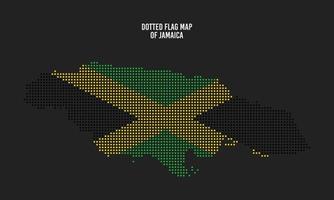 Dotted Jamaica Flag Map vector