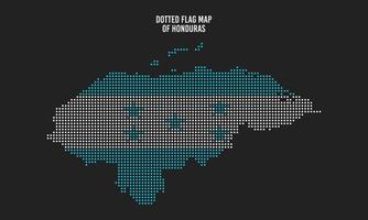 Dotted Honduras Flag Map vector