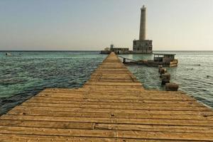 Sanganeb Red sea lightouse reef view photo