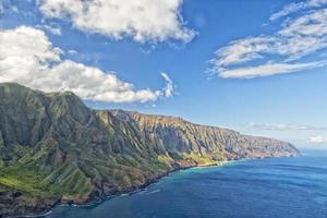 kauai napali coast aerial view photo