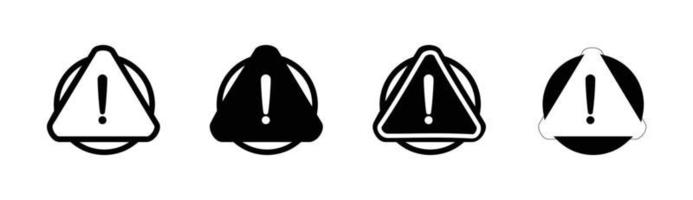 conjunto de iconos de símbolos de advertencia triangulares, señal de advertencia, ilustración vectorial vector