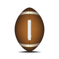 pelota de fútbol americano, icono de deporte de rugby de diseño de estilo realista en color por ilustración vectorial. vector