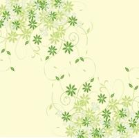 Vintage invitation card with elegant retro abstract floral design vector