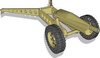 Cannon carrier, illustration, vector on white background.