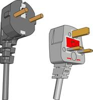 Voltage cable, illustration, vector on white background.