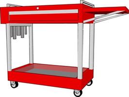 Medical table, illustration, vector on white background.