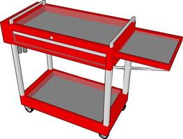 Medical table, illustration, vector on white background.