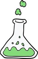 cartoon doodle chemicals in bottle vector