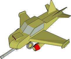 Aircraft toy, illustration, vector on white background.