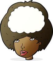 cartoon empty headed woman vector