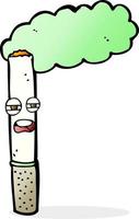 cartoon happy cigarette vector