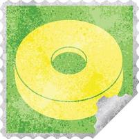 donut graphic vector square peeling sticker