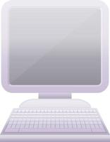 Flat colour illustration of a computer vector