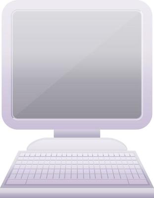 Flat colour illustration of a computer