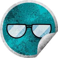 spectacles graphic vector illustration circular sticker