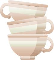 icono de ilustración de vector gráfico de pila de tazas