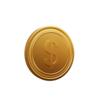 símbolo de moneda dólar ilustración 3d png