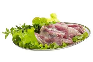 Raw pork meat photo