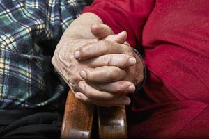 Old hands couple photo