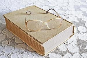 Books with glasses photo