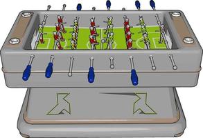 Table football toy, illustration, vector on white background.