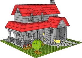 House of bricks, illustration, vector on white background.