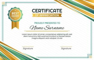 Certificate of Appreciation Background with Placeholder Text vector