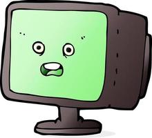 cartoon computer screen vector