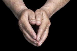 Senior man hands photo
