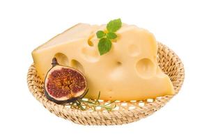 Maasdam cheese with fig photo