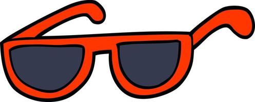 hand drawn doodle style cartoon sunglasses vector