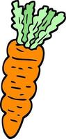 hand drawn doodle style cartoon carrot vector