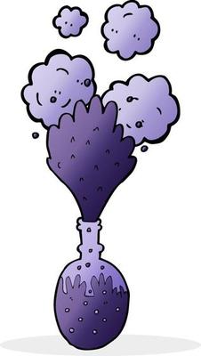 cartoon exploding chemicals
