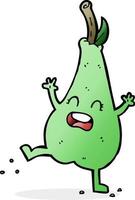 cartoon happy dancing pear vector