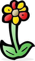 símbolo de flor de dibujos animados vector